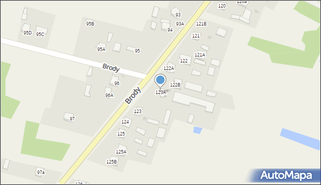 Brody, Brody, 123A, mapa Brody