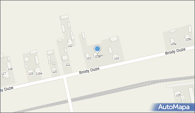 Brody Duże, Brody Duże, 123a, mapa Brody Duże