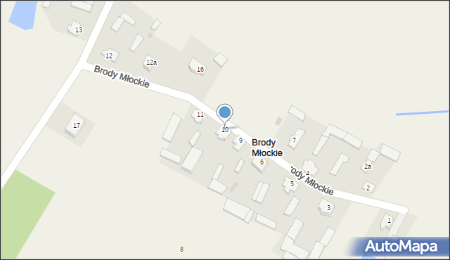 Brody Młockie, Brody Młockie, 10, mapa Brody Młockie