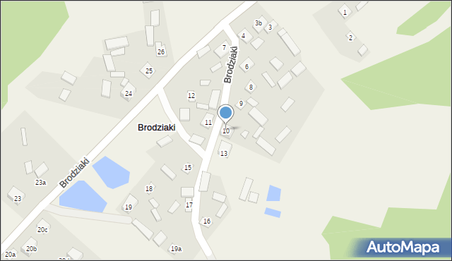 Brodziaki, Brodziaki, 10, mapa Brodziaki