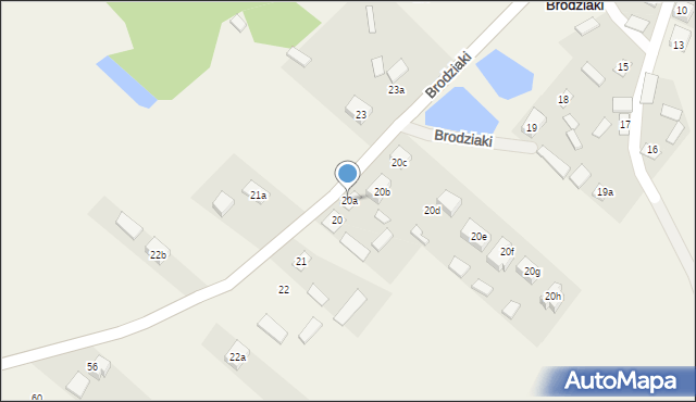 Brodziaki, Brodziaki, 20a, mapa Brodziaki