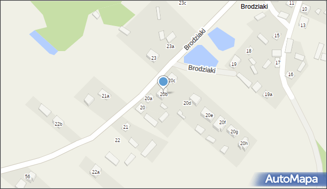 Brodziaki, Brodziaki, 20b, mapa Brodziaki