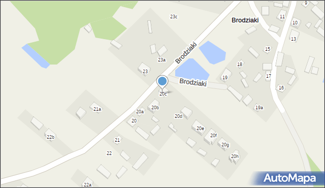 Brodziaki, Brodziaki, 20c, mapa Brodziaki