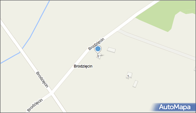 Brodzięcin, Brodzięcin, 6, mapa Brodzięcin