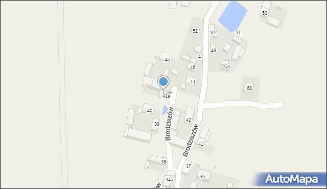 Brodziszów, Brodziszów, 43, mapa Brodziszów