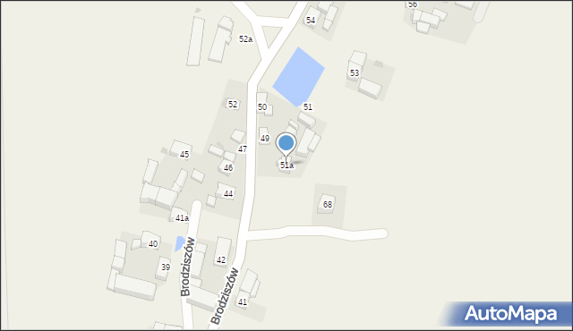 Brodziszów, Brodziszów, 51a, mapa Brodziszów