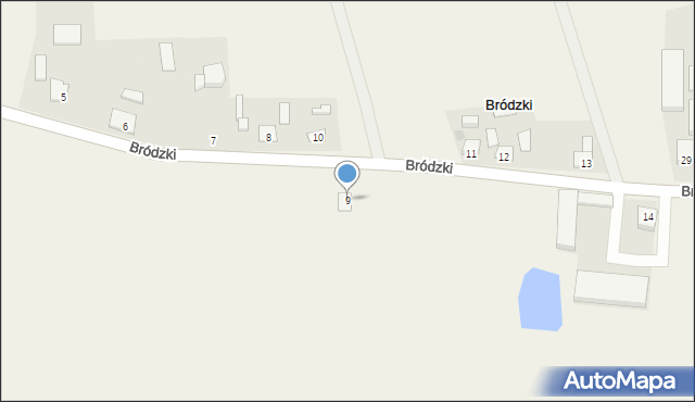 Bródzki, Bródzki, 9, mapa Bródzki