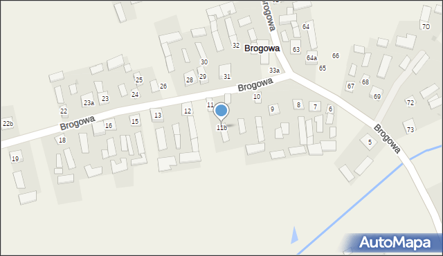 Brogowa, Brogowa, 11b, mapa Brogowa