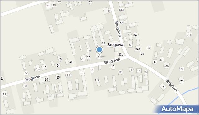 Brogowa, Brogowa, 31, mapa Brogowa