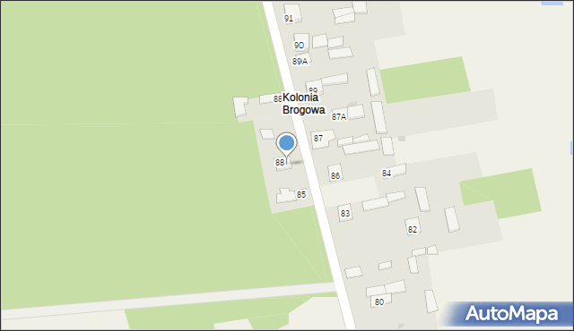 Brogowa, Brogowa, 88A, mapa Brogowa