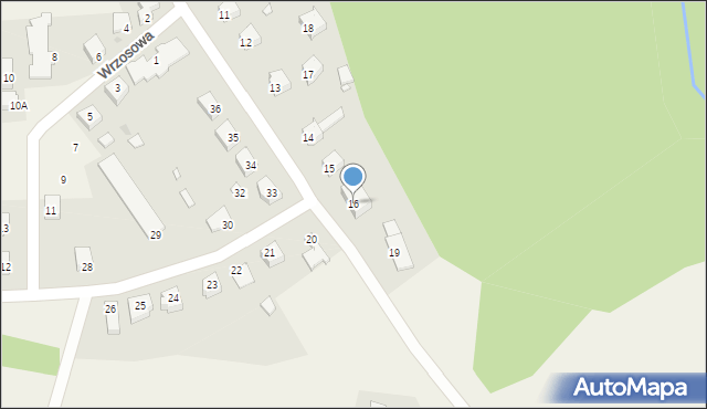 Brojce, Brzozowa, 16, mapa Brojce