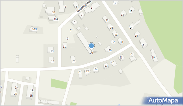 Brojce, Brzozowa, 29, mapa Brojce
