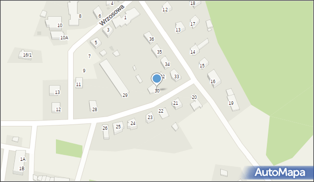 Brojce, Brzozowa, 30, mapa Brojce