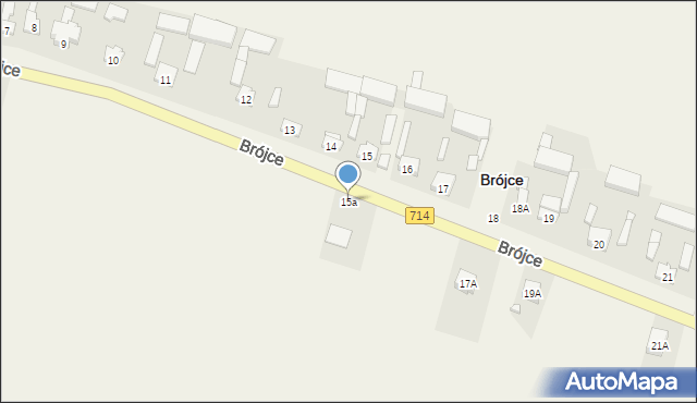 Brójce, Brójce, 15a, mapa Brójce