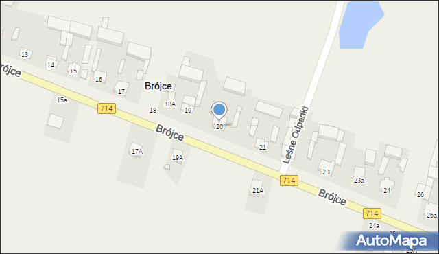 Brójce, Brójce, 20, mapa Brójce