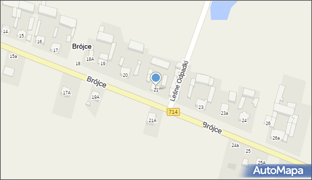 Brójce, Brójce, 21, mapa Brójce