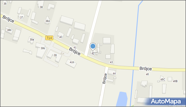 Brójce, Brójce, 42, mapa Brójce