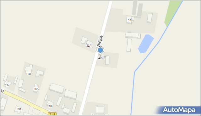 Brójce, Brójce, 42C, mapa Brójce