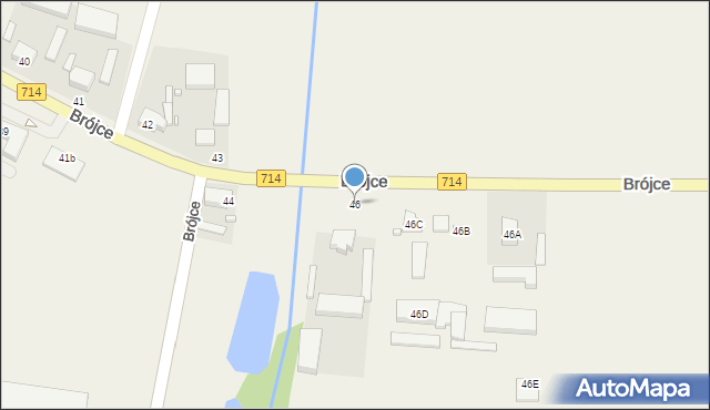 Brójce, Brójce, 46, mapa Brójce