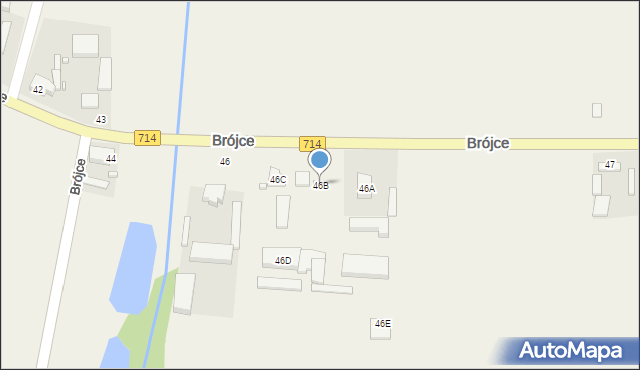 Brójce, Brójce, 46B, mapa Brójce