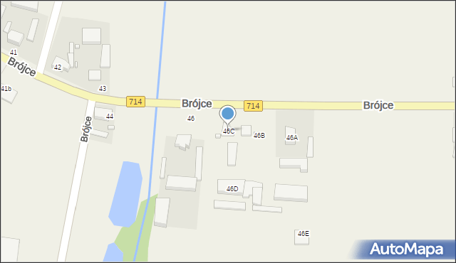 Brójce, Brójce, 46C, mapa Brójce