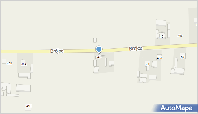 Brójce, Brójce, 47, mapa Brójce