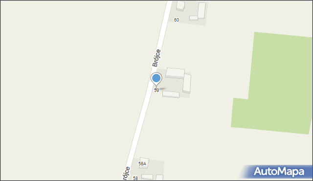 Brójce, Brójce, 59, mapa Brójce