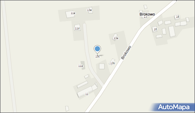 Brokowo, Brokowo, 13c, mapa Brokowo