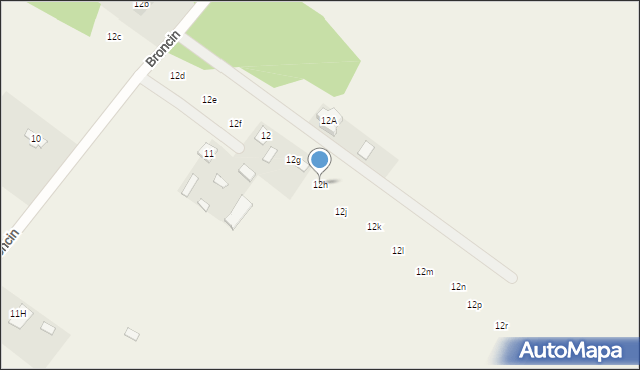 Broncin, Broncin, 12h, mapa Broncin