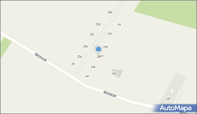 Broncin, Broncin, 14f, mapa Broncin