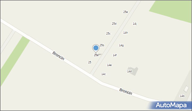Broncin, Broncin, 25a, mapa Broncin