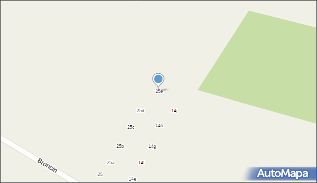 Broncin, Broncin, 25e, mapa Broncin