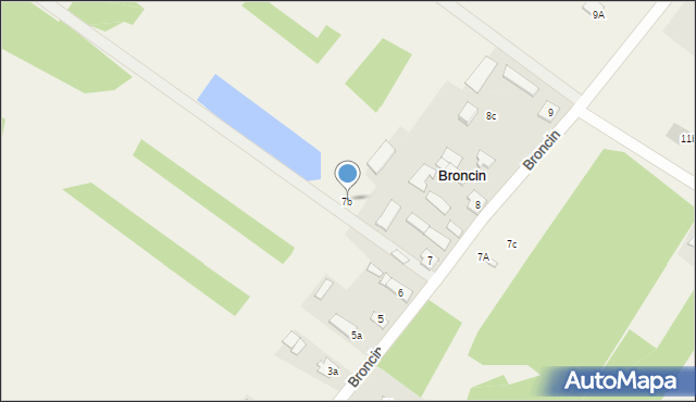 Broncin, Broncin, 7b, mapa Broncin