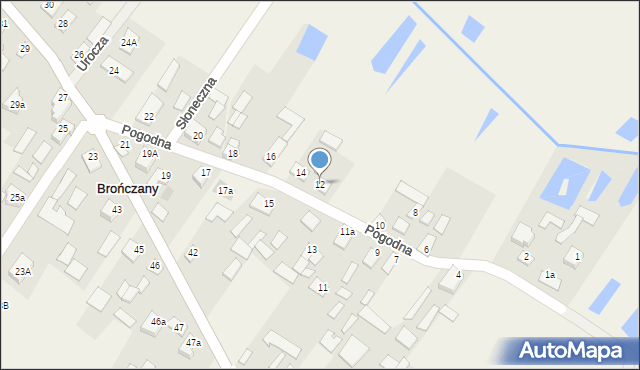 Brończany, Brończany, 12, mapa Brończany