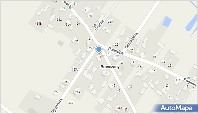 Brończany, Brończany, 23, mapa Brończany