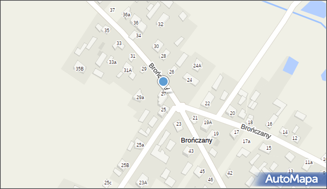 Brończany, Brończany, 27, mapa Brończany