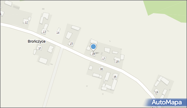 Brończyce, Brończyce, 16, mapa Brończyce