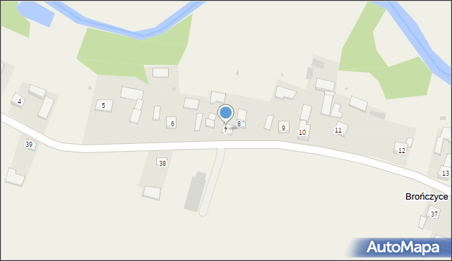 Brończyce, Brończyce, 7, mapa Brończyce