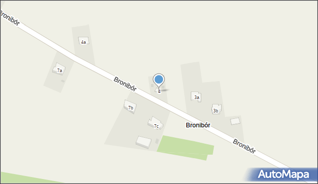Bronibór, Bronibór, 4, mapa Bronibór