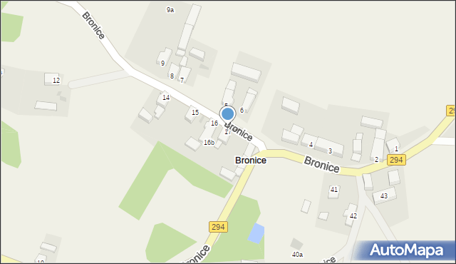 Bronice, Bronice, 17, mapa Bronice