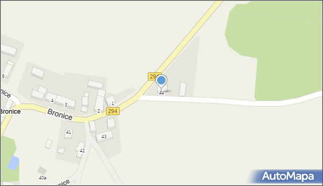 Bronice, Bronice, 44, mapa Bronice