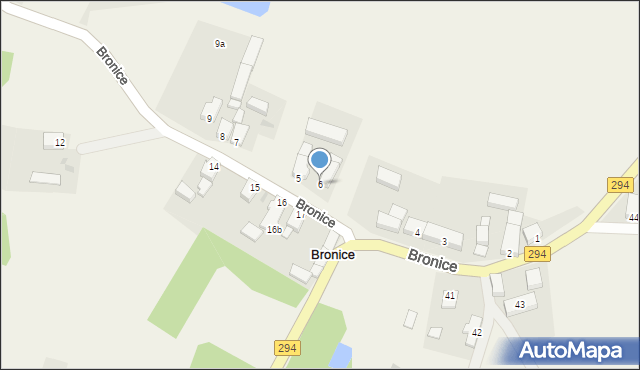 Bronice, Bronice, 6, mapa Bronice