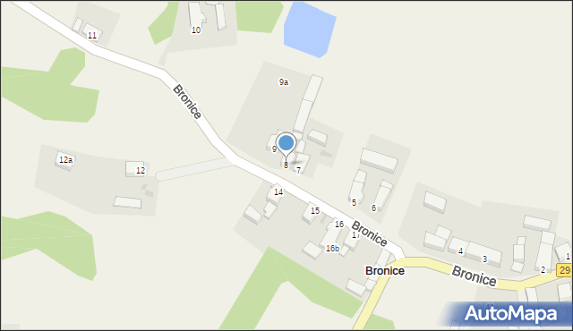 Bronice, Bronice, 8, mapa Bronice