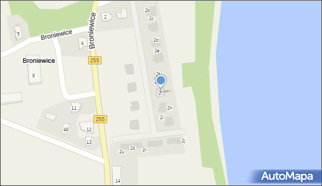 Broniewice, Broniewice, 2l, mapa Broniewice
