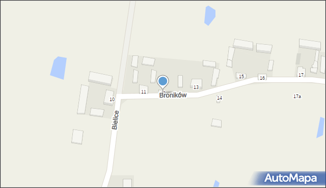 Broników, Broników, 12, mapa Broników