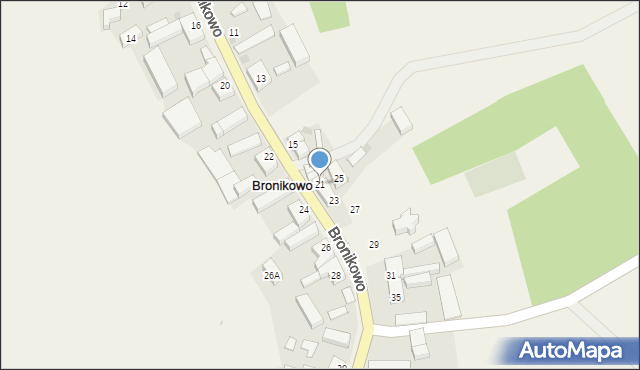 Bronikowo, Bronikowo, 21, mapa Bronikowo