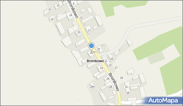 Bronikowo, Bronikowo, 22, mapa Bronikowo