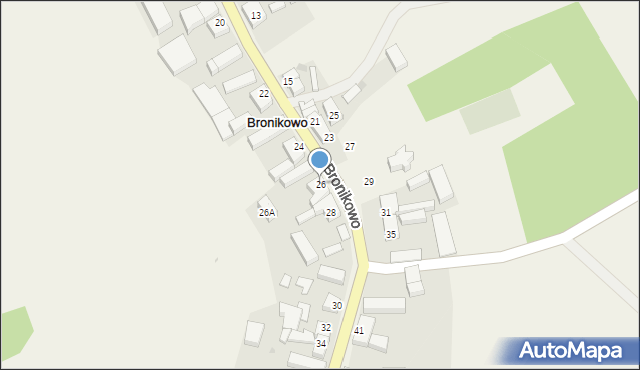 Bronikowo, Bronikowo, 26, mapa Bronikowo