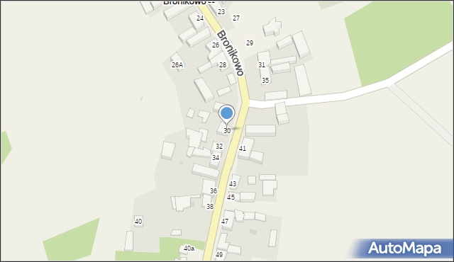 Bronikowo, Bronikowo, 30, mapa Bronikowo