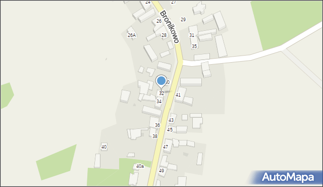 Bronikowo, Bronikowo, 32, mapa Bronikowo